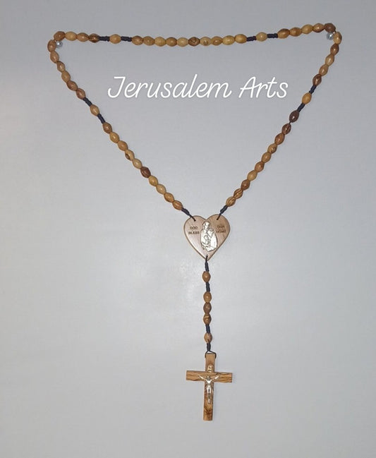 Olive Wood Wall Rosary from the Holyland.