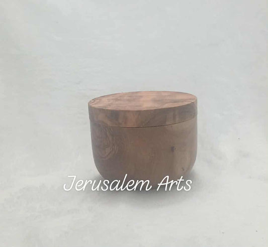 Spices jar with magnet on the cap , olive wood handcrafted in the HolyLand.