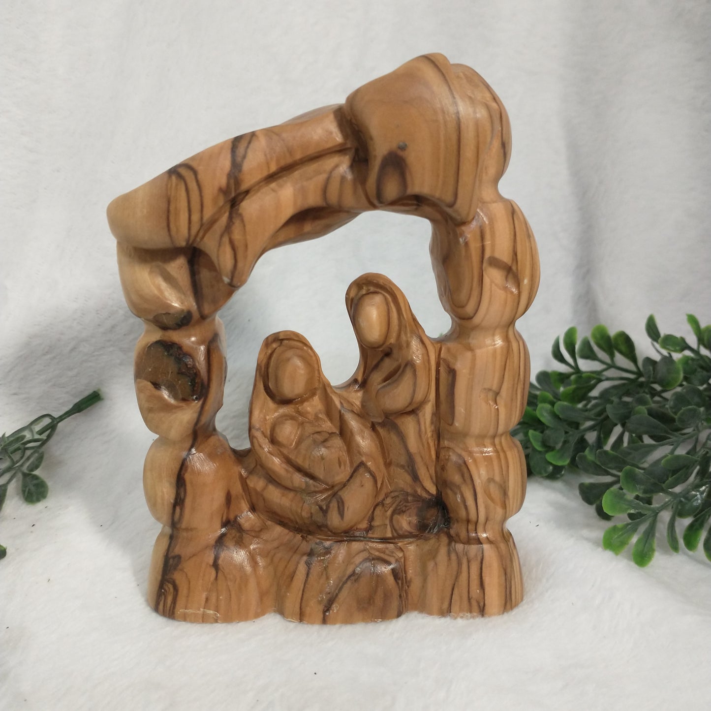 Nativity set hand carved olive wood