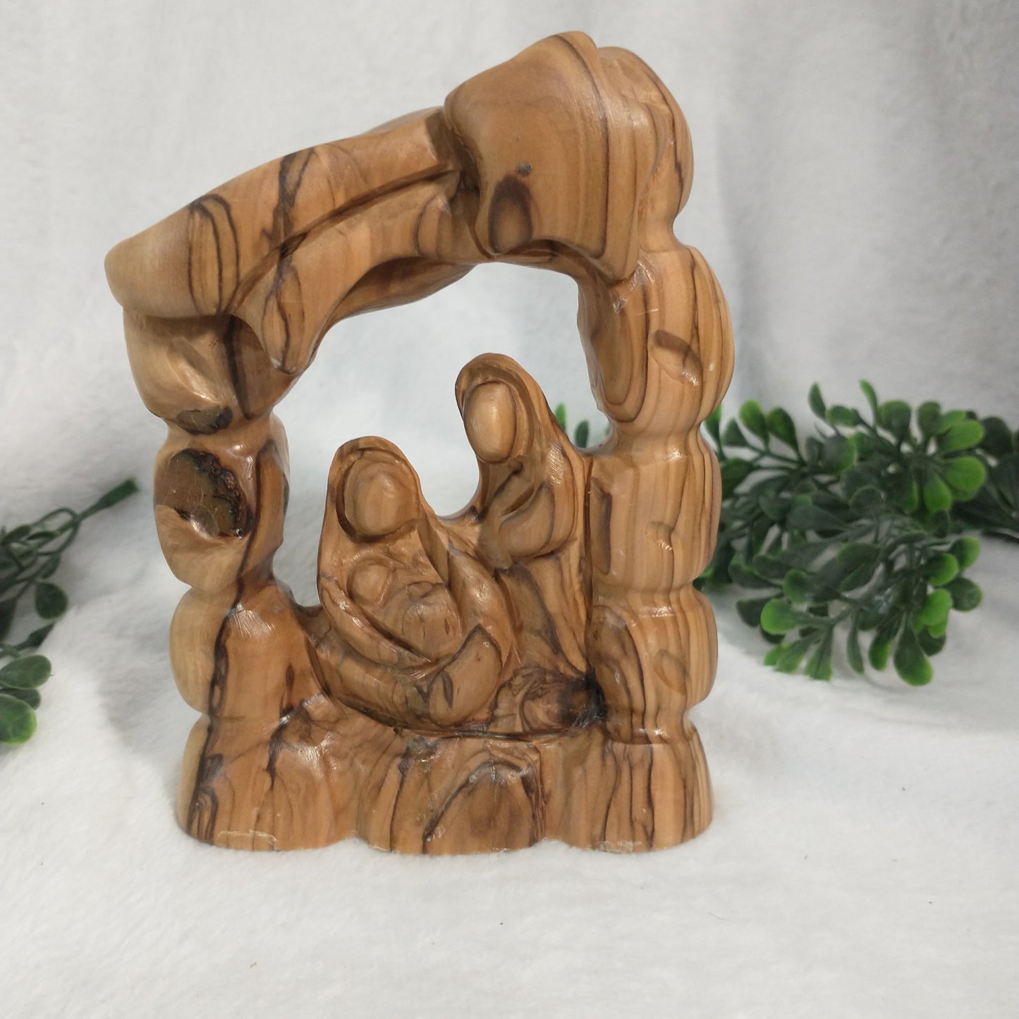 Nativity set hand carved olive wood