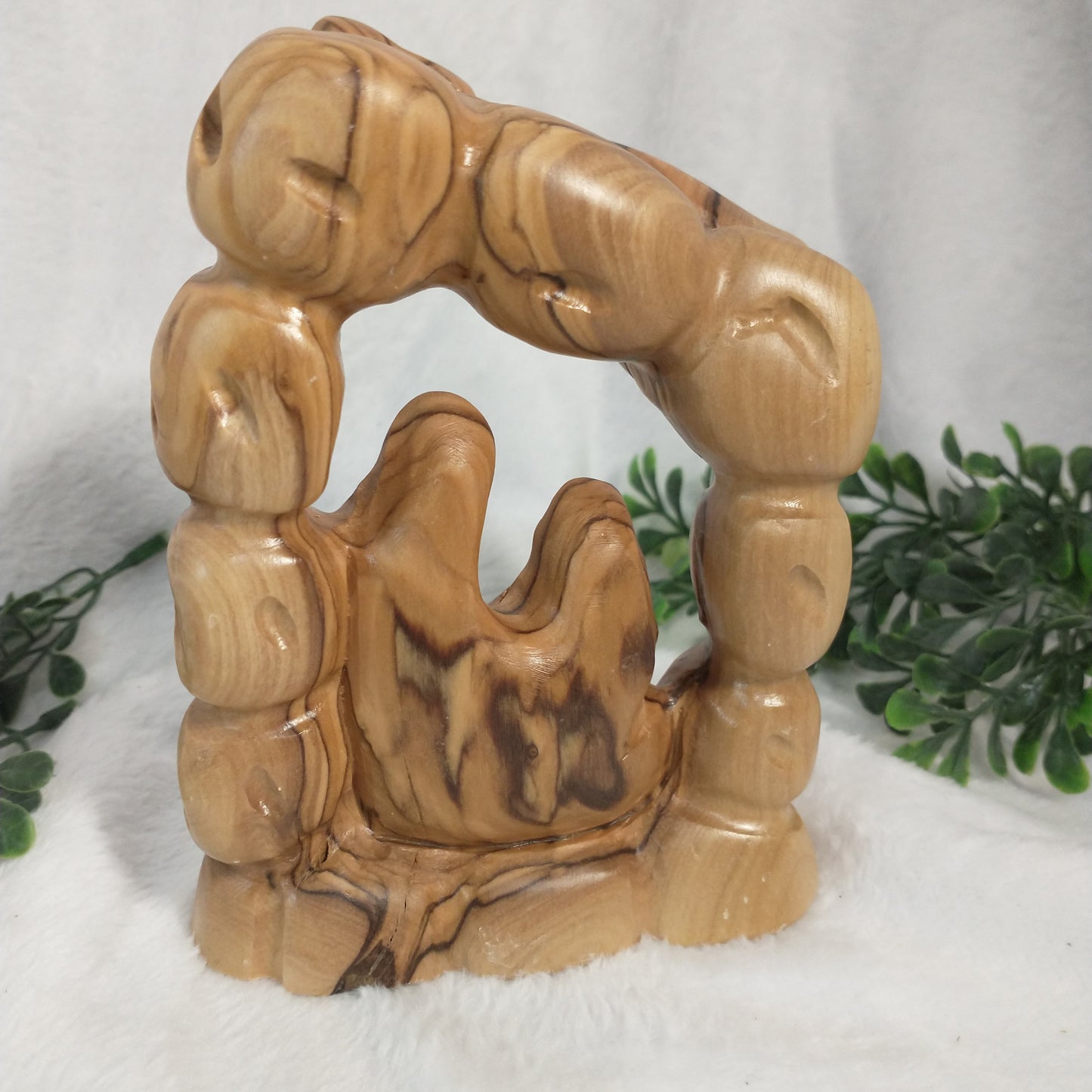 Nativity set hand carved olive wood