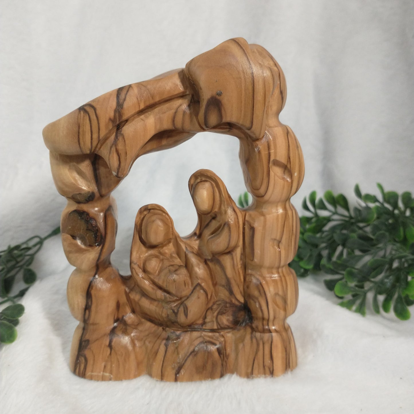 Nativity set hand carved olive wood