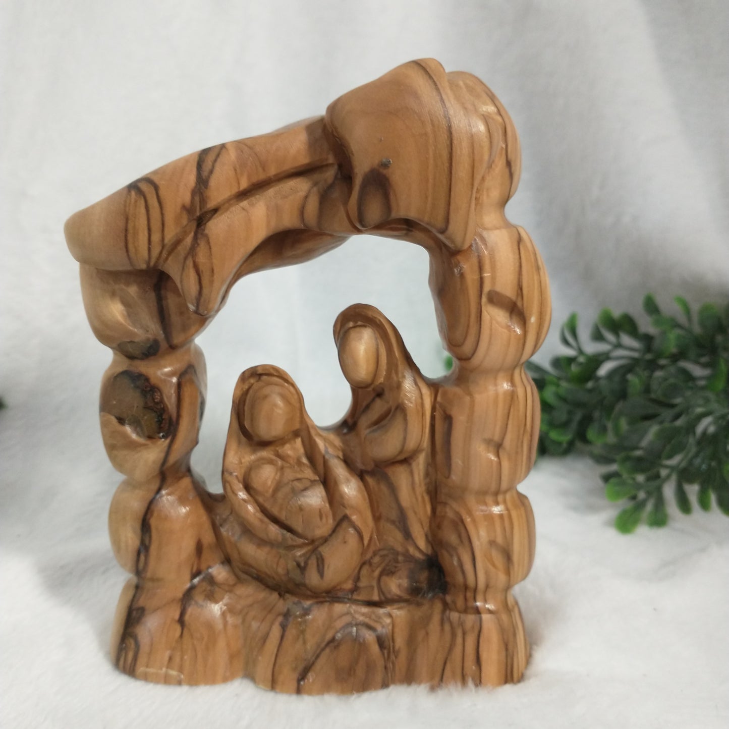 Nativity set hand carved olive wood