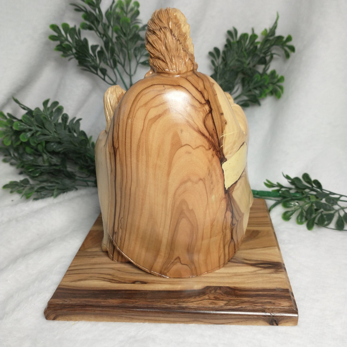 Jesus with little children Hand carved olive Wood from Bethlehem.