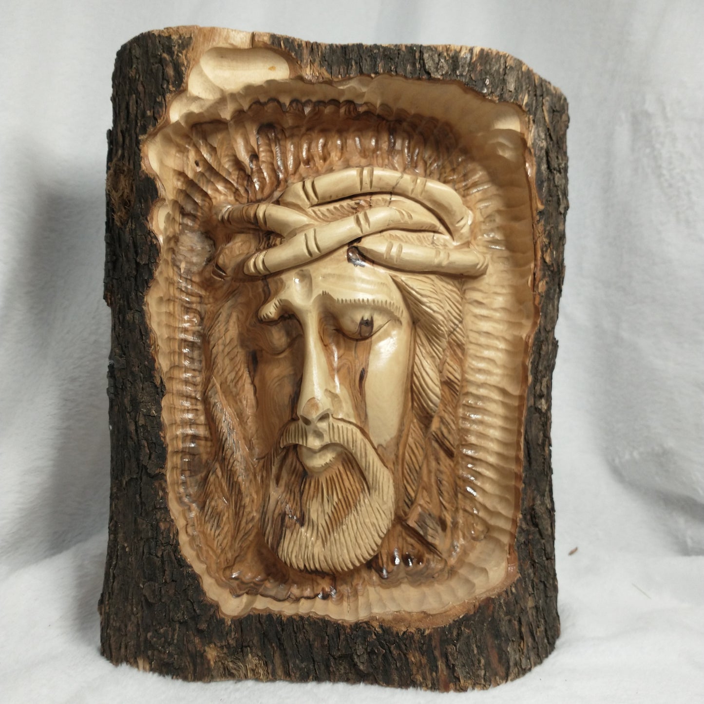 Jesus Head Olive wood .