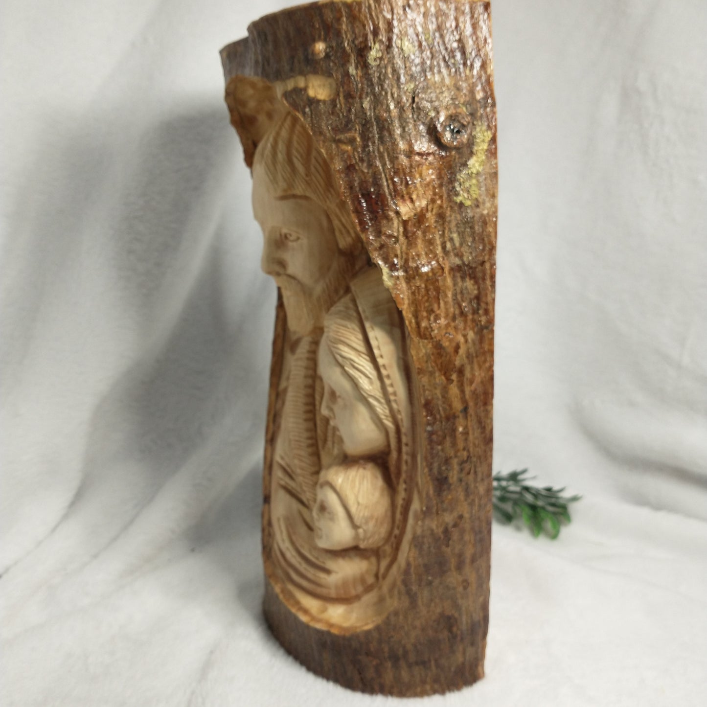 Hand carved Holy Family