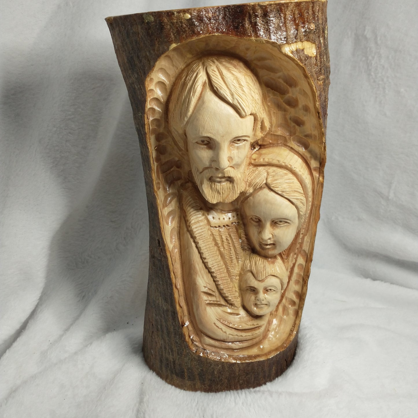 Hand carved Holy Family