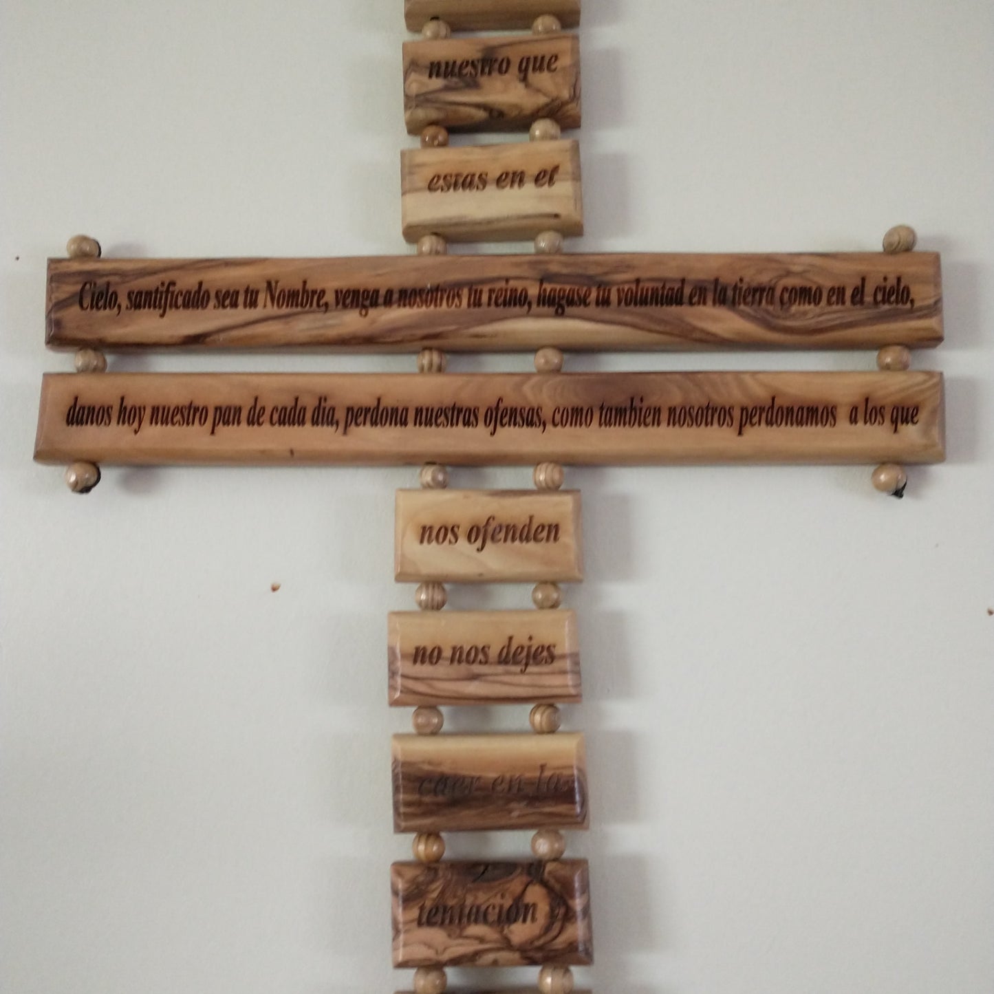 Our Father in  Spanish Olive wood