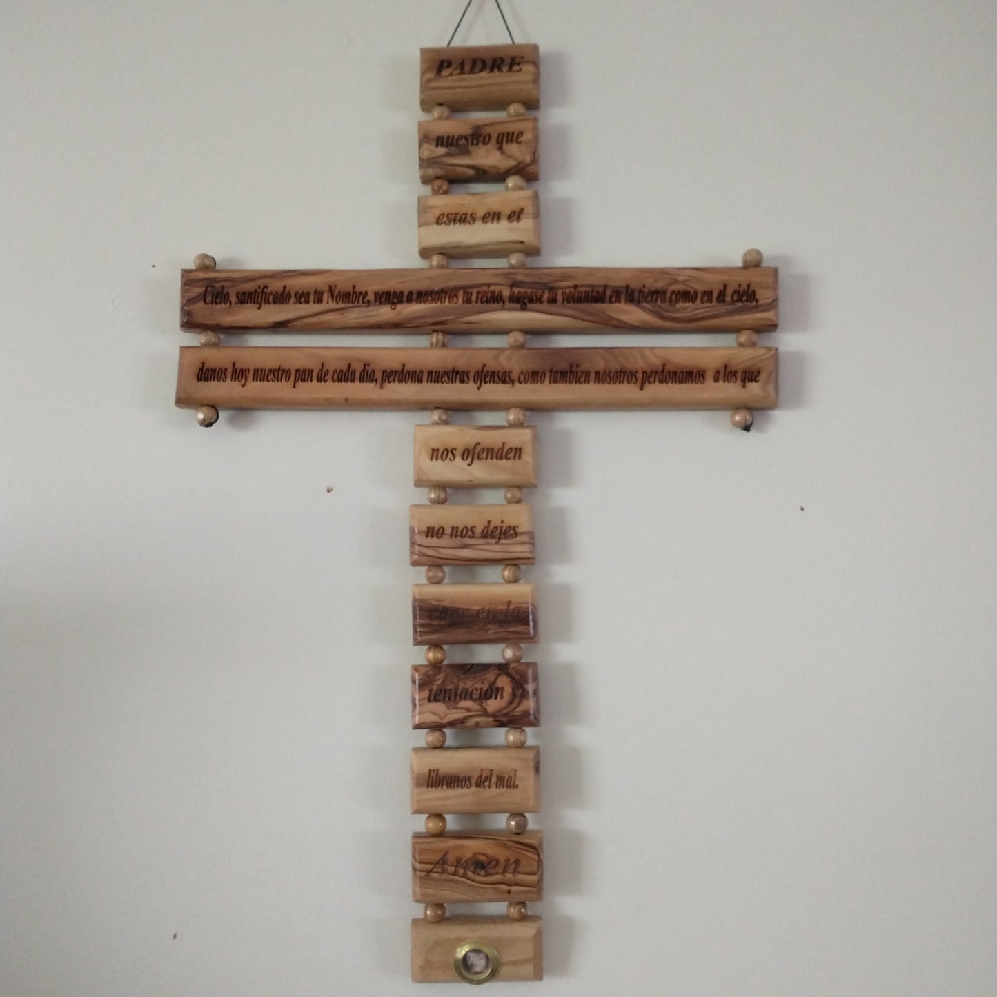 Our Father in  Spanish Olive wood