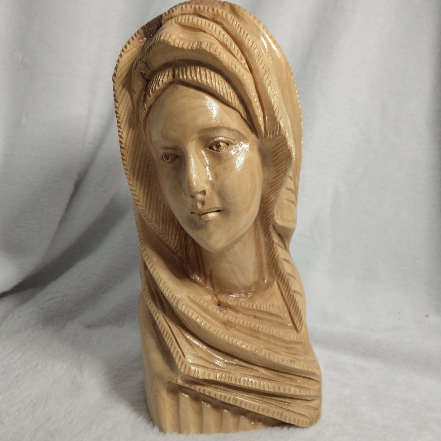 Virgin Mary statue .