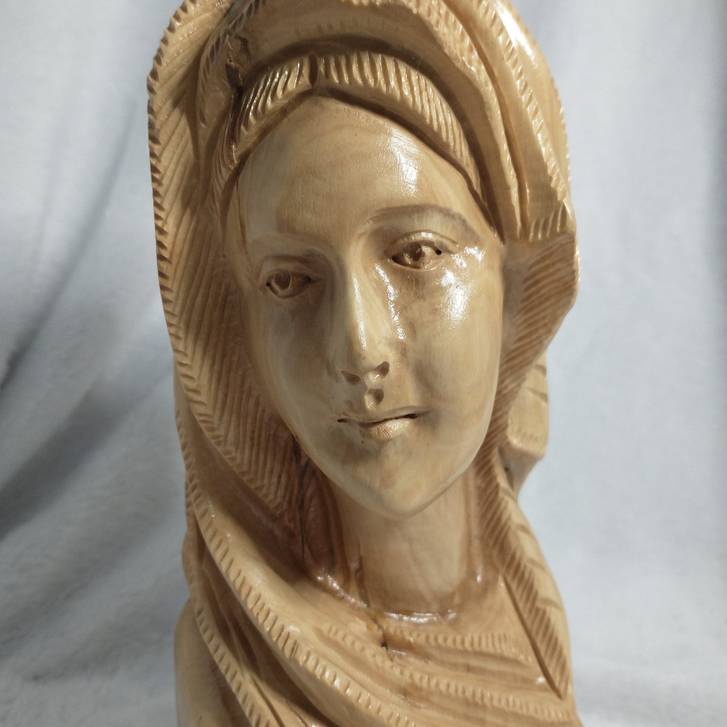 Virgin Mary statue .