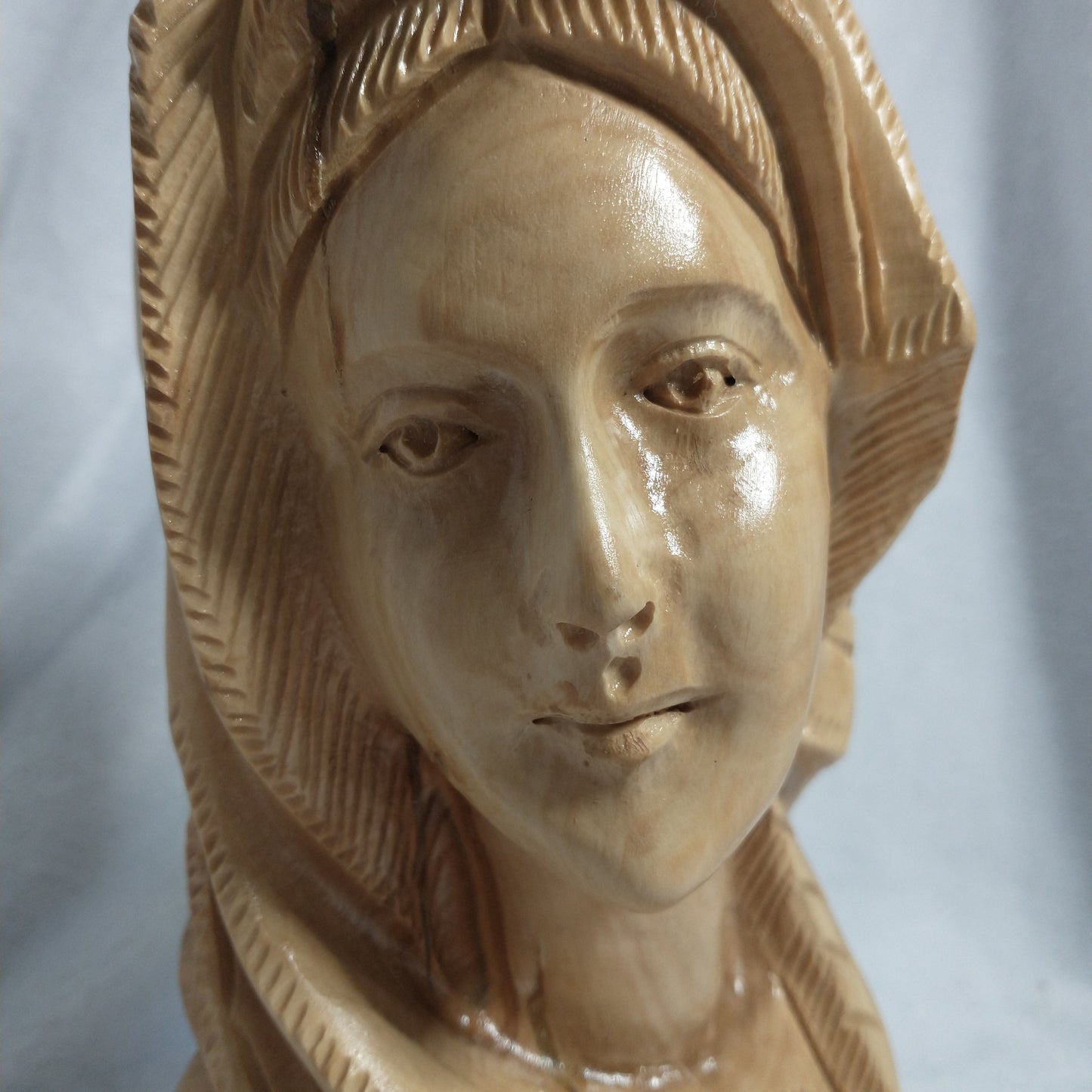 Virgin Mary statue .