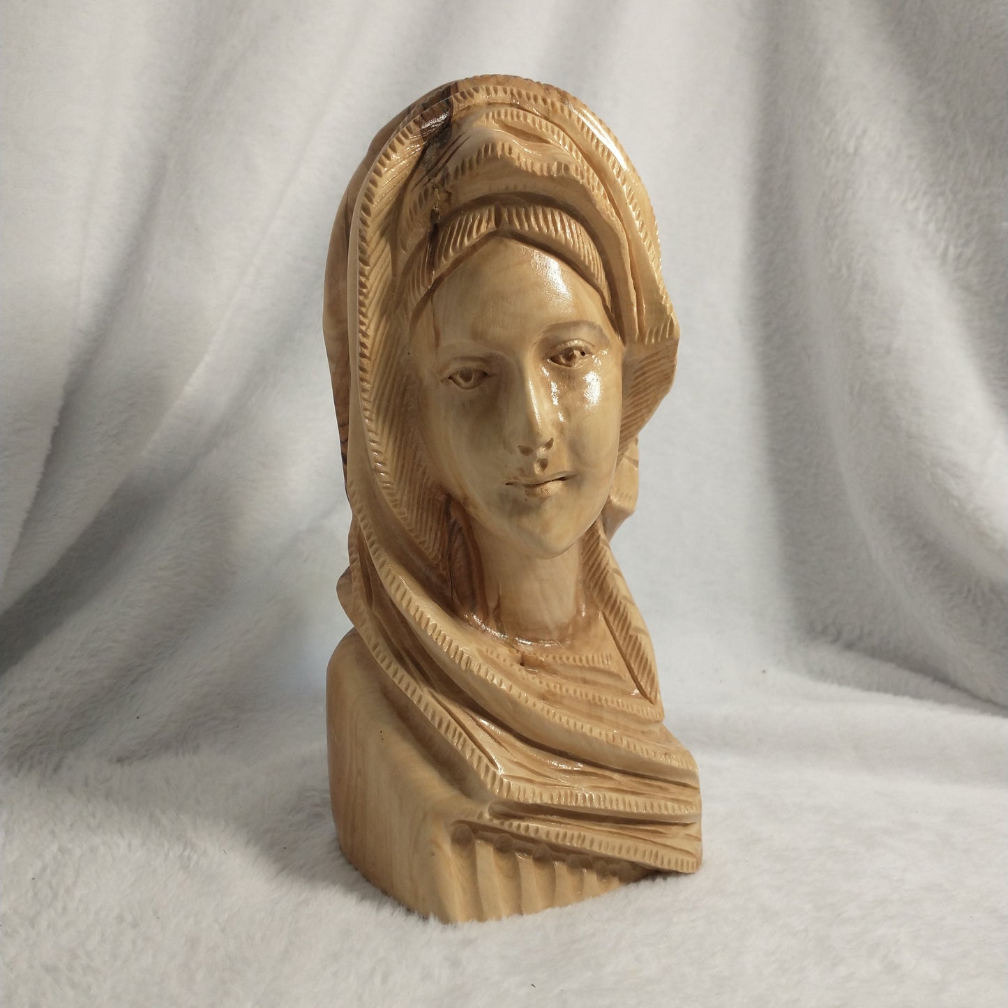 Virgin Mary statue .