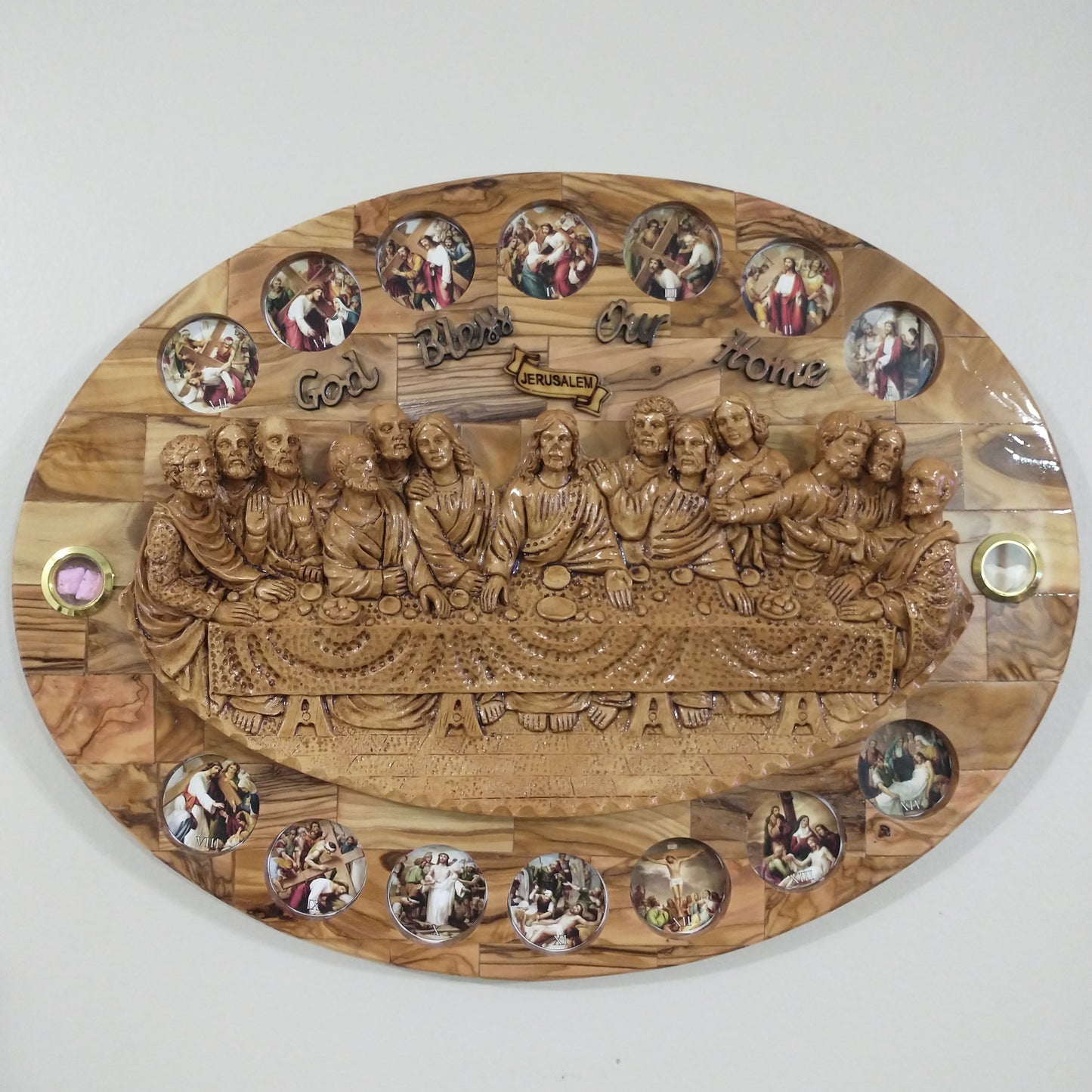 The last supper .Olive wood .