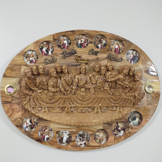 The last supper .Olive wood .
