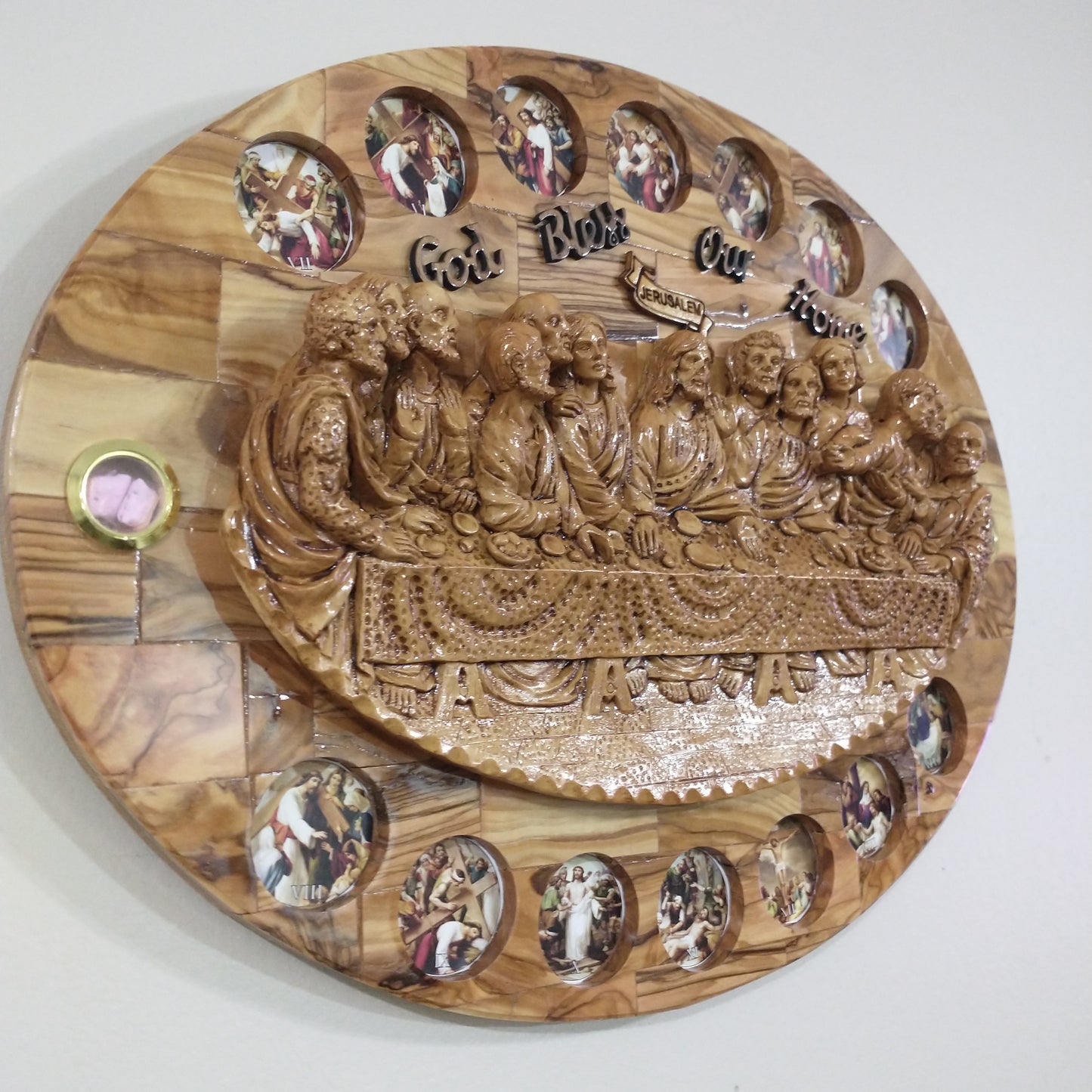 The last supper .Olive wood .