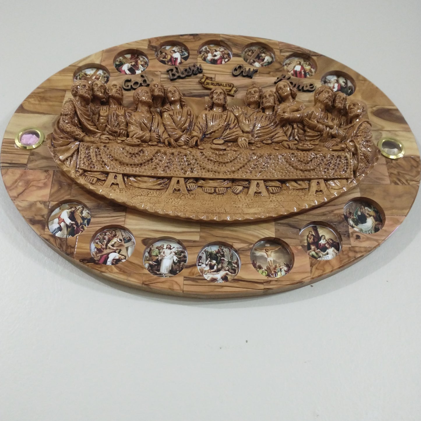 The last supper .Olive wood .