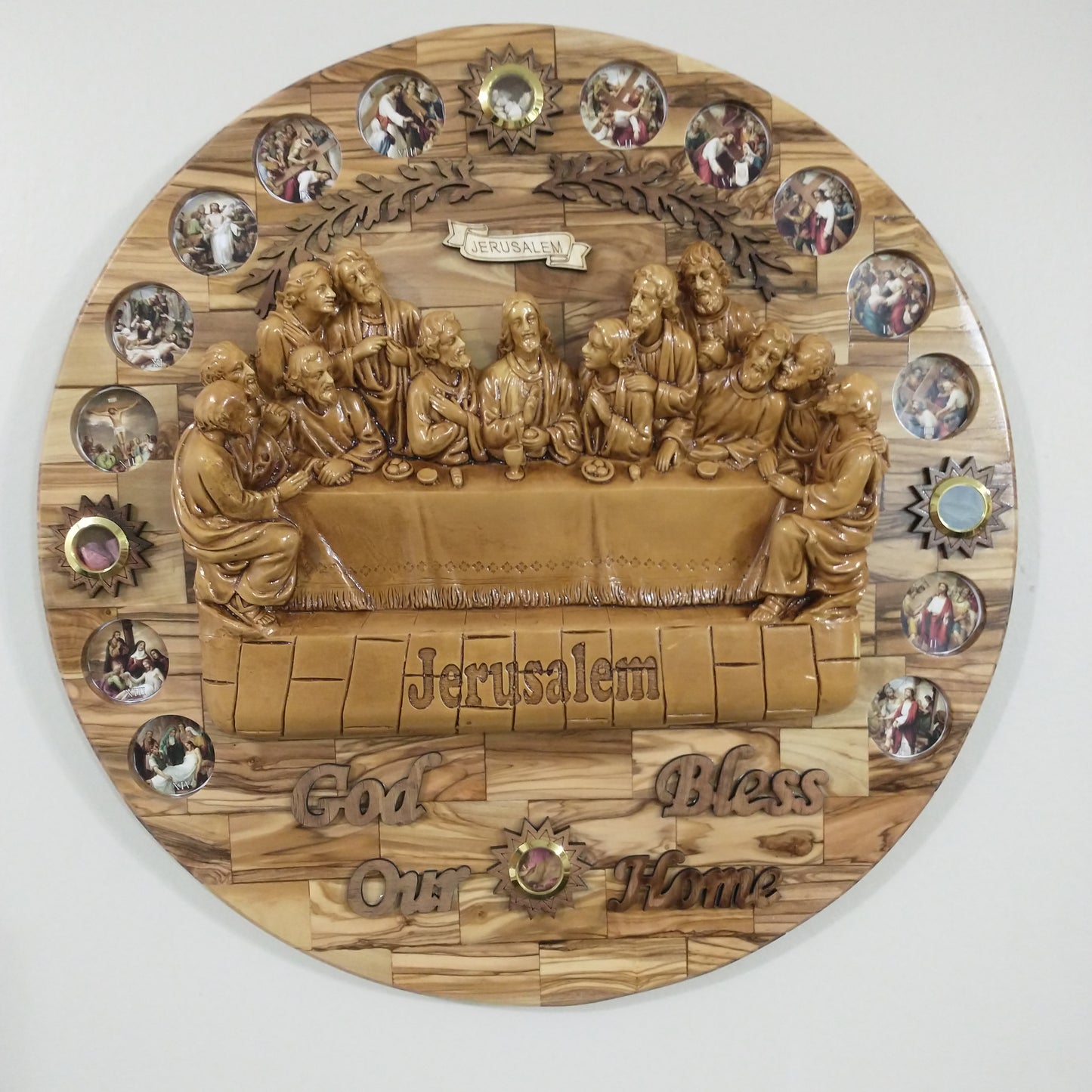 The last supper ,olive wood hand made in Bethlehem