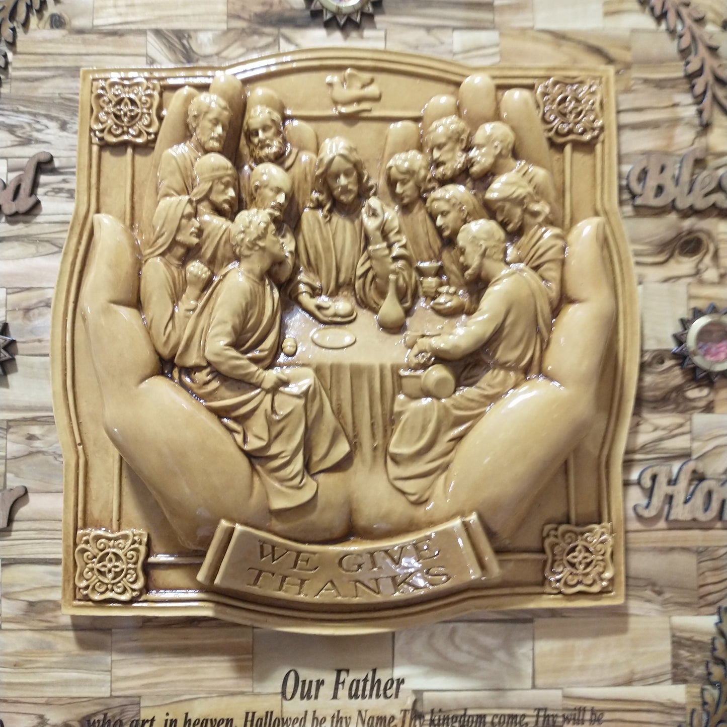 The last supper ,with the lourd,s prayer .