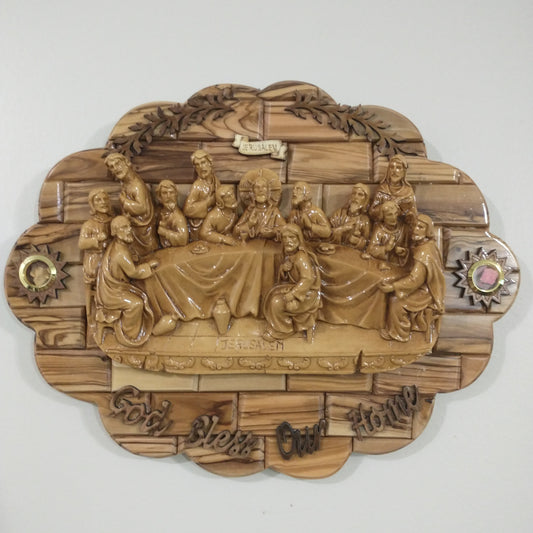 The Last supper ,olive wood ,hand made in Bethlehem