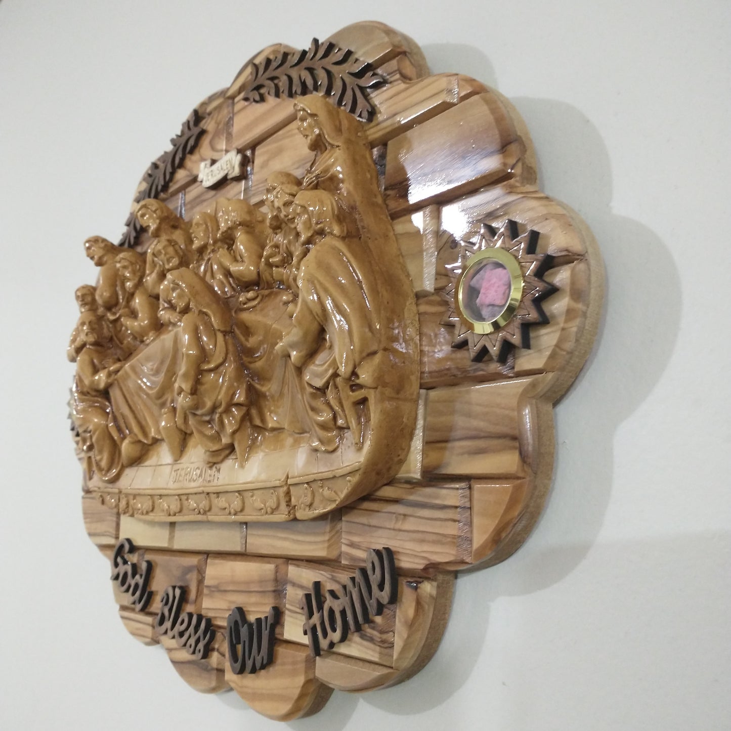 The Last supper ,olive wood ,hand made in Bethlehem