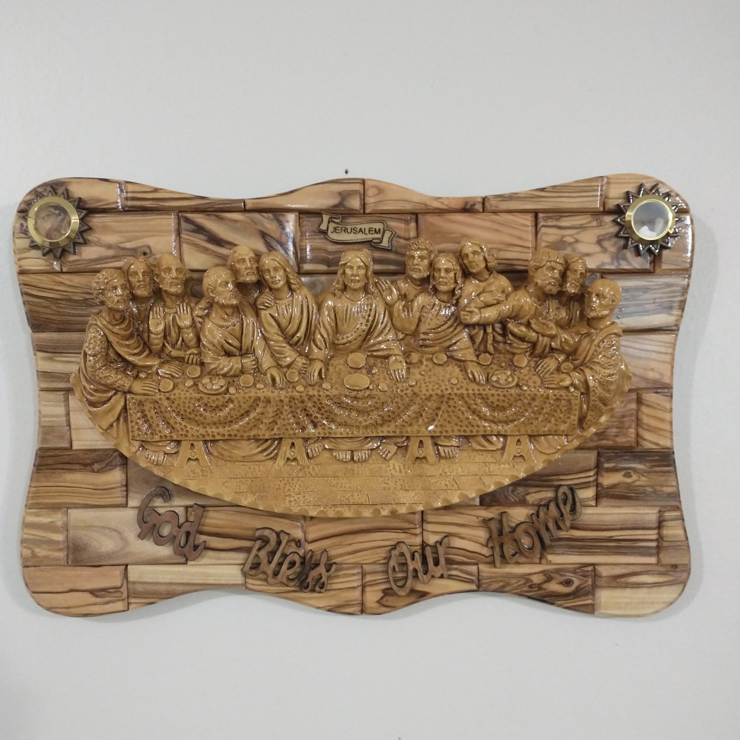 The last supper ,olive wood hand made in Bethlehem.