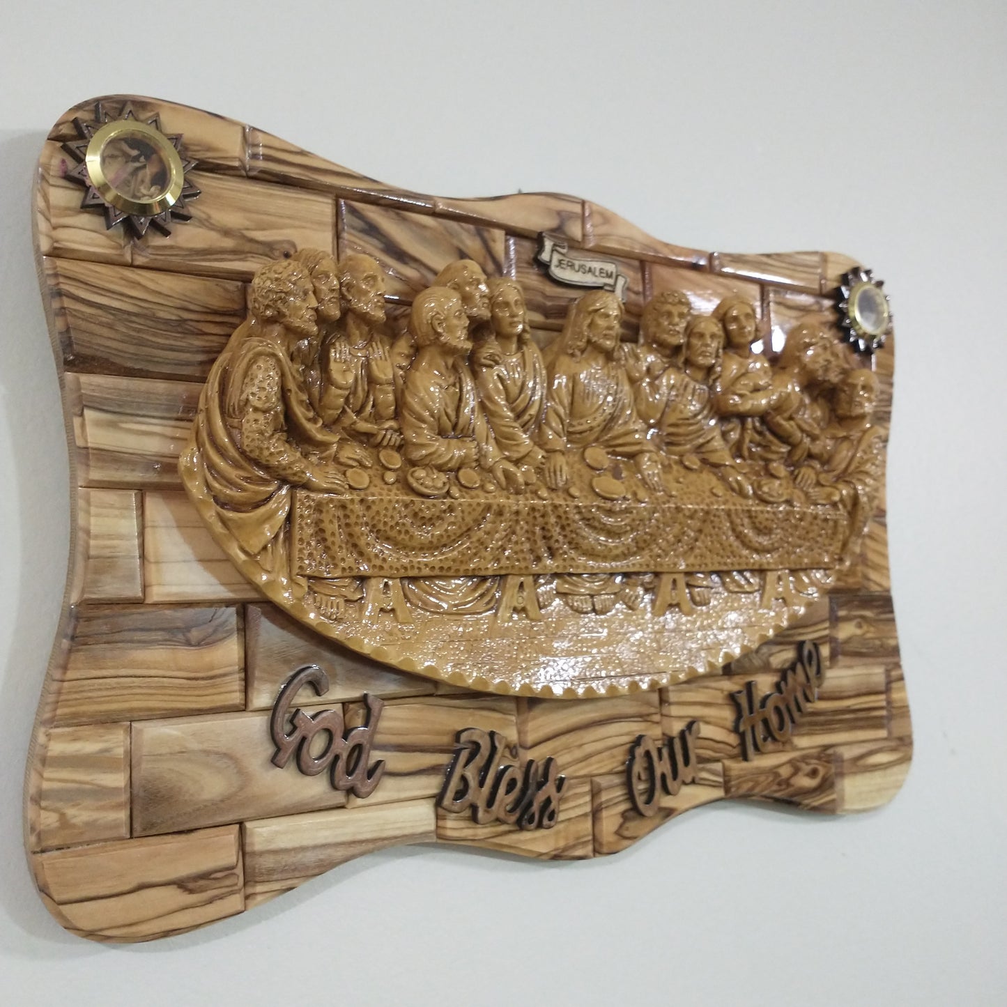 The last supper ,olive wood hand made in Bethlehem.