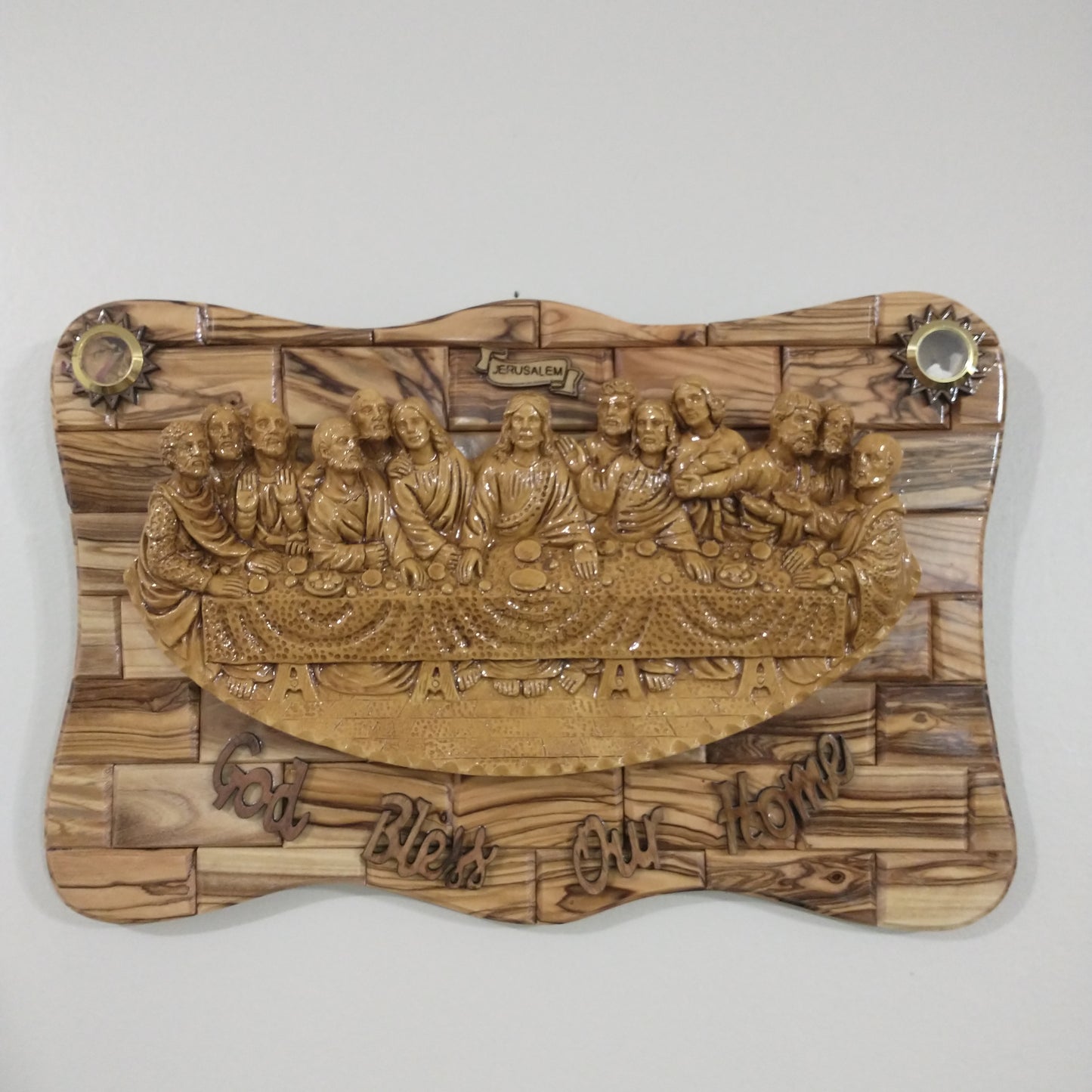 The last supper ,olive wood hand made in Bethlehem.