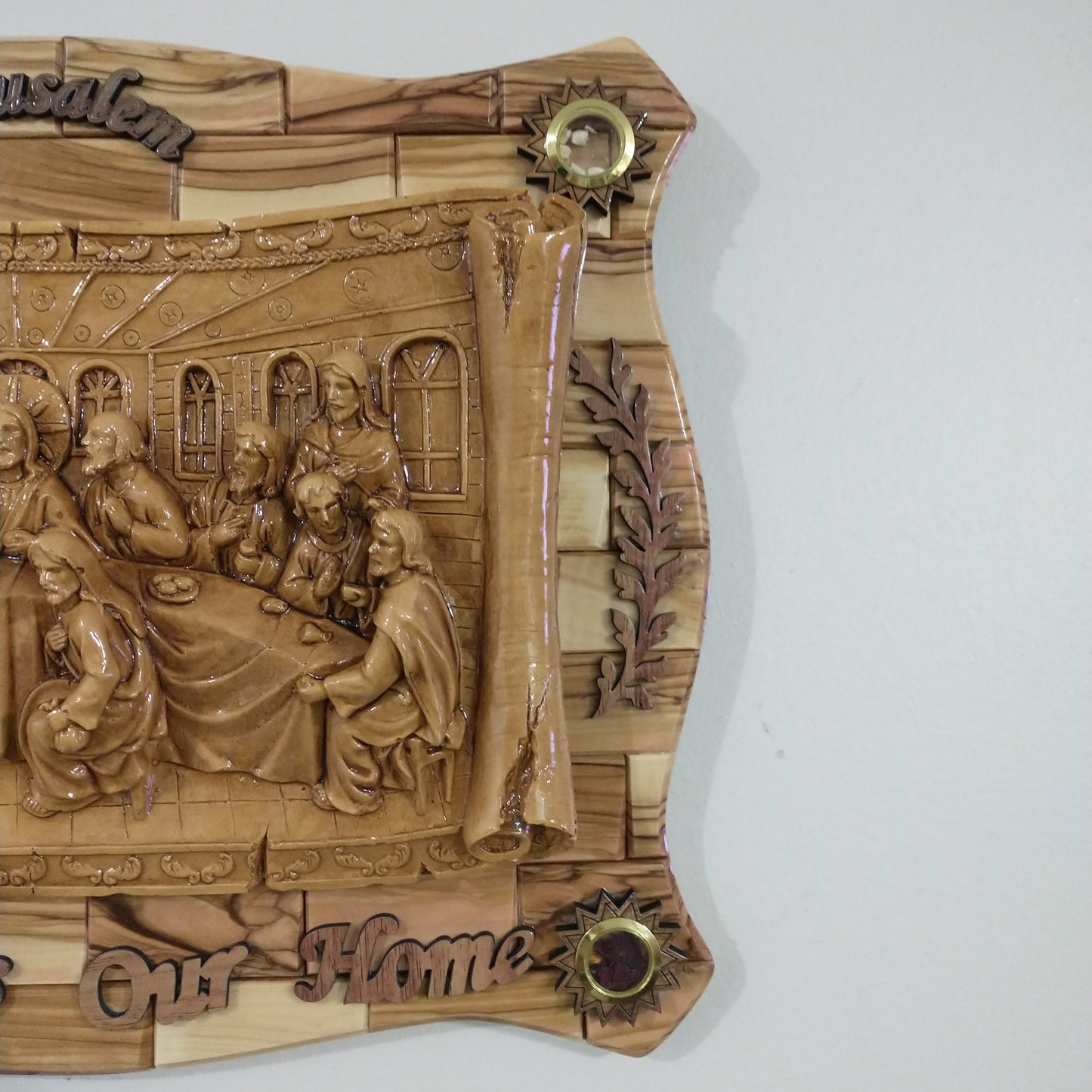 The last Supper ,olive wood hand made in Bethlehem / Holyland.