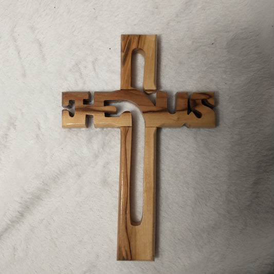 Cross , Jesus ,Olive wood