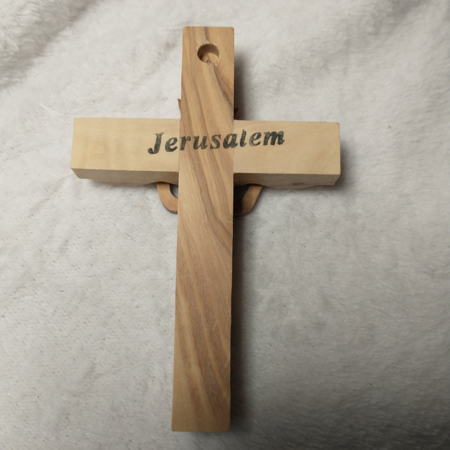 Cross with the Holy spirit .Olive wood hand carved in Bethlehem / Holyland .